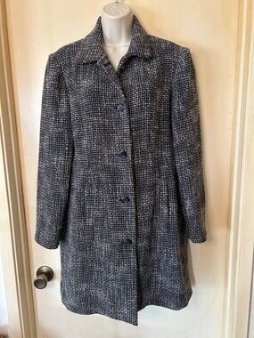 Requirements Black & White Tweed Pea Coat size 14